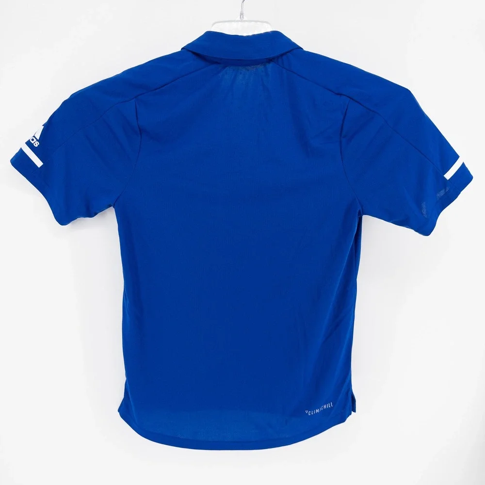NWT Adidas University of Tulsa Mens Small Polo Shirt Blue‎ Climachill Athletic
